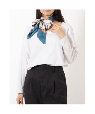 UNBILLION カカトゥ kakatoo / マーチングバンド柄シルクスカーフ ブルー