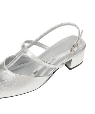 AMERICAN HOLIC Tストラップスクエアパンプス Silver