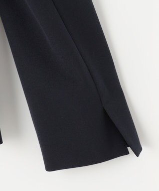 J.PRESS LADIES L 【洗える】T/Rアルガンシルク ノーカラー ジャケット ネイビー系