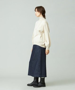 J.PRESS YORK STREET 【WOMEN】ソフトデニムスカート ネイビー系