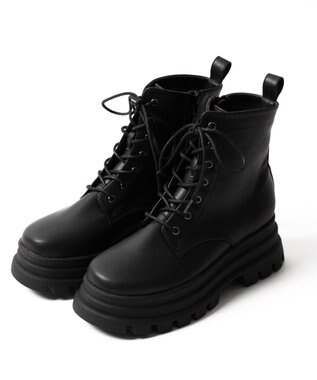 WEGO レースアップショートブーツ ブラック