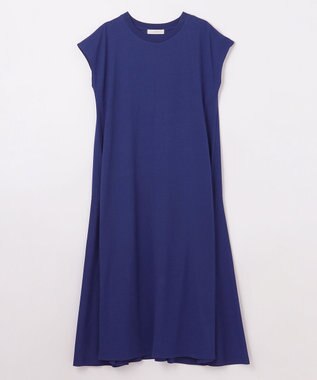 ANY 【洗濯機可】フレンチスリーブワンピース ロイヤルブルー