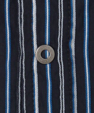 JOSEPH ABBOUD 【キングサイズ・2WAY/】ライトリバーシブルストライプシャツ ネイビー系1