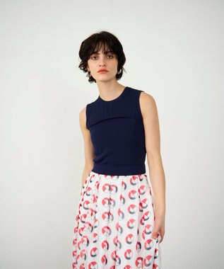 GRACE CONTINENTAL マリンニットワンピース ネイビー