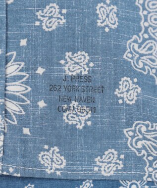 J.PRESS MEN 【KING SIZE】ペイズリーバンダナプリント シャツ ダルブルー系5