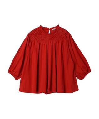 Green Parks Ｂ．スモッキングカットプルオーバー Red