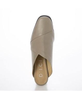 MODE ET JACOMO <D'ICI>アシンメトリーチャンキーヒールミュール ライトカーキ