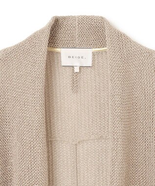 BEIGE， OPTICAL / ロングカーディガン Flax