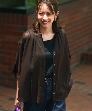 23区 メッシュ ナローベルト ダークブラウン系