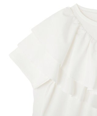 earth music&ecology 【接触冷感】フリルプルオーバー Off White
