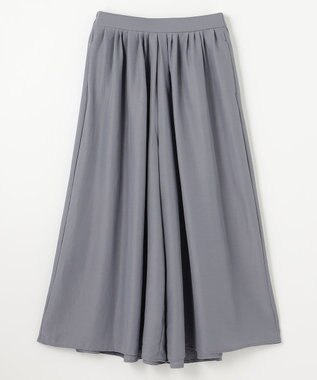 ANY L 【洗濯機可/ウエストゴム/UVケア】スパンボイル撥水スカートパンツ グレー
