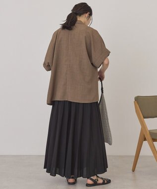 AMERICAN HOLIC 【選べる丈】シアープリーツスカート Black