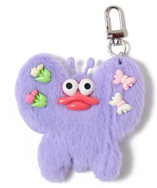 WEGO ぱたぱたちょうちょモンスターぬいぐるみキーホルダー パープル