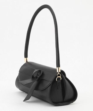 LA BAGAGERIE 【maison vert】 【軽量2WAY】ワイドリボンフラップバッグ ブラック