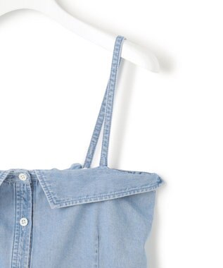 23区 【洗える】ライトダンガリー ビスチェ ライトインディゴ