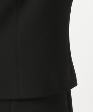 自由区 FORMAL 【洗える/縦横ストレッチ】セオプラスエス横二重ジャケット＋ワンピース ブラック系