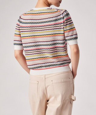 Paul Smith ウェーブストライプ 半袖ニット マルチカラー