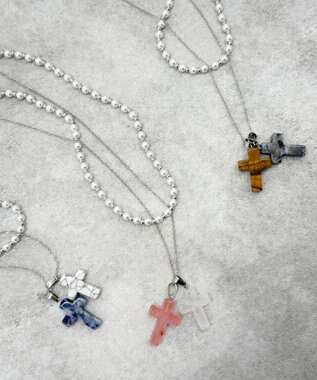 WEGO L2Pクロスパールレイヤードネックレス 柄1