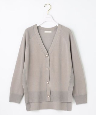 ANY SIS 【洗える】Vネックミディ カーディガン ライトグレー