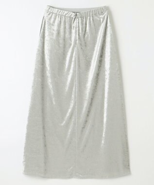 NAVE 【ReNAVE】クラッシュベロア スカート ライトグレー系