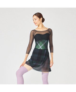 Chacott 7分袖レオタード コバルトブループリント