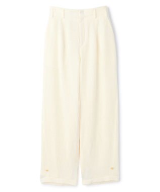 BEIGE， BERNARD / リネン混 ヘムタグ 2WAYパンツ Ecru