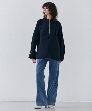 BEIGE， 【洗える・SPRiNG 3月号掲載】FICUS / デニムワイドストレートパンツ Light Indigo