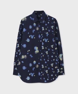 Paul Smith Chamomile Floral ミックス シャツ ネイビー