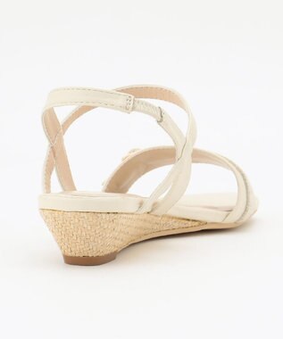 ANY SIS 【23.0~24.5cm】リネン調ベルトプチウエッジ サンダル アイボリー