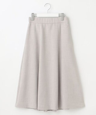 Feroux 【洗える】パールボタンジャケット×スカート セットアップ ライトグレー系