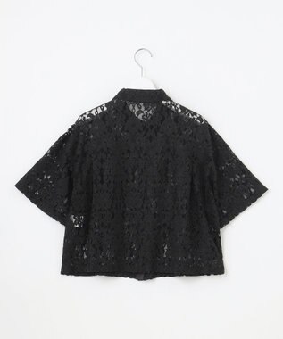 23区 【SLOW/一部店舗限定】好評につき追加生産！モチーフレース シャツ ブラック系