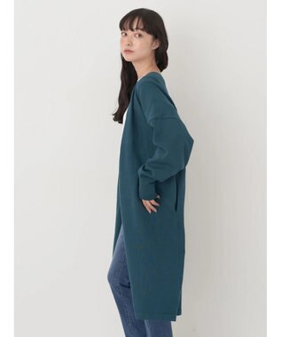 earth music&ecology ニュアンスロングカーディガン Blue Green