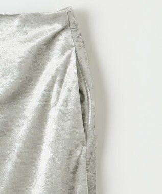 NAVE 【ReNAVE】クラッシュベロア スカート ライトグレー系