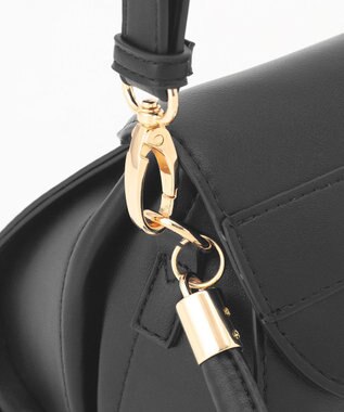 LA BAGAGERIE 【maison vert】 【軽量2WAY】ワイドリボンフラップバッグ ブラック