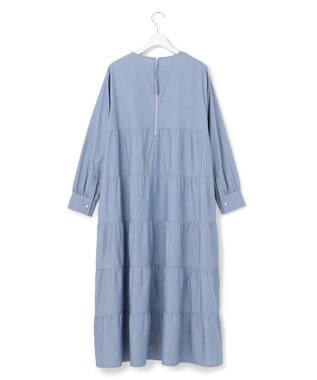 J.PRESS YORK STREET 【WOMEN】ティアード ワンピース ブルー系