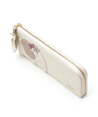 IBIZA アニマーダ　牛革　L字ファスナー長財布（ゾウ） アイボリー