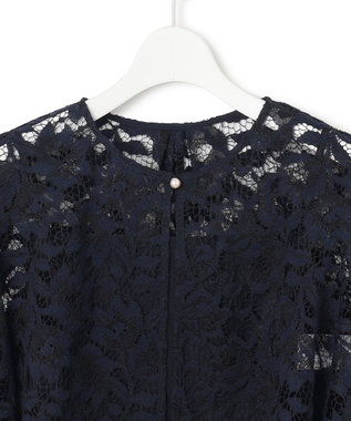 23区 【APPLAUDIR】マニフィークレースコンビ ドレス ネイビー系