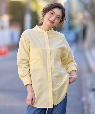 ANY コットンリネンシャツ イエロー