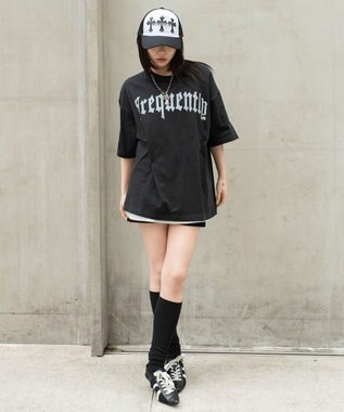 WEGO 【ユニセックス着用ITEM】アンサンブルグラフィックT（SS） ブラック中濃色