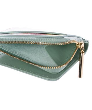 LANVIN en Bleu アクアレル Lファスナー二つ折り財布 マルチ