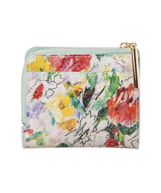 LANVIN en Bleu アクアレル Lファスナー二つ折り財布 マルチ