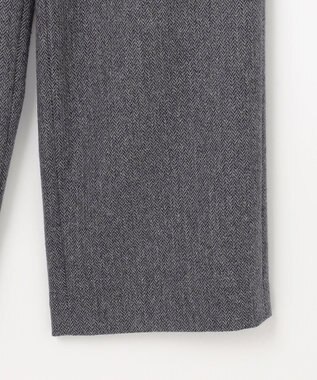 J.PRESS LADIES ネップヘリンボーンワイドパンツ グレー系