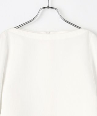 #Newans 【撥水】ボートネックリラクシーシャツ ホワイト