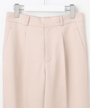 Feroux 【洗える】パールポイントテーパード パンツ ベージュ系