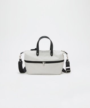 TOPKAPI 【TREASURE TOPKAPI】ナイロンコンビ 2way チェンジング トートバッグ ショルダーベルト付き ライトグレー