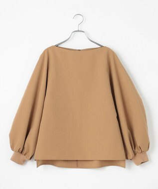 #Newans 【撥水】ボートネックリラクシーシャツ キャメル