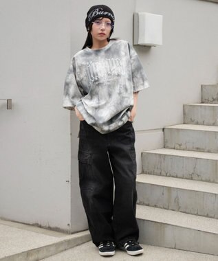 WEGO 【ユニセックス着用ITEM/MLサイズ展開】スノーパターンポンチT（SS） グレー