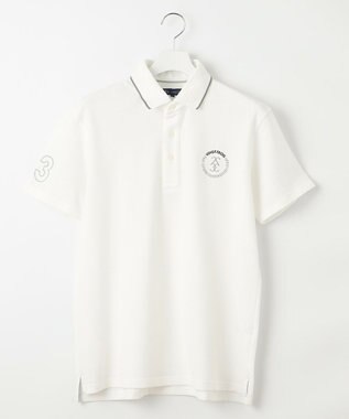 23区GOLF 【MEN】ナンバリングカノコ半袖ポロシャツ ホワイト系