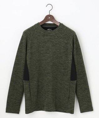 JOSEPH ABBOUD MOUNTAIN 【UNISEX】ランダムスラブリップTシャツ カーキ系