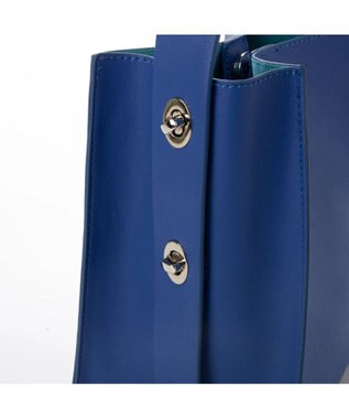 UNBILLION 【テレビ ドラマ着用アイテム】カシュカシュ cachecache / ヒネリハンドルインバッグセットトート ブルー